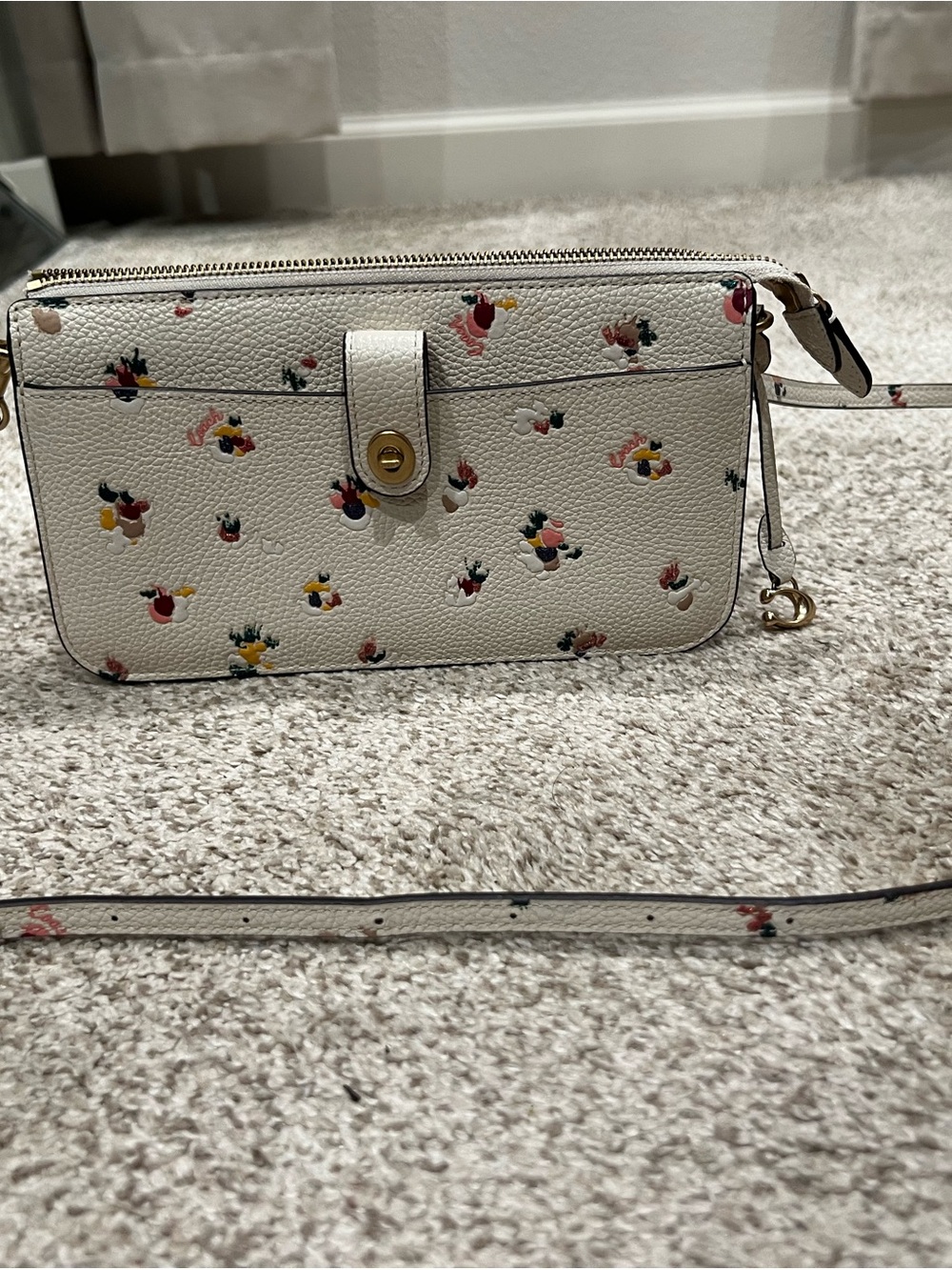 Coach Crossbody Bag in White Floral Print